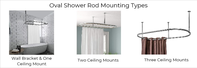 Oval Shower Rod Mounting Types - Coolest5.com