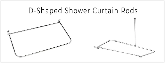 D-Shaped Shower Curtains Rods - Coolest5.com