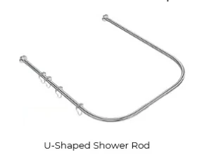 U-Shaped Shower Curtain Rod